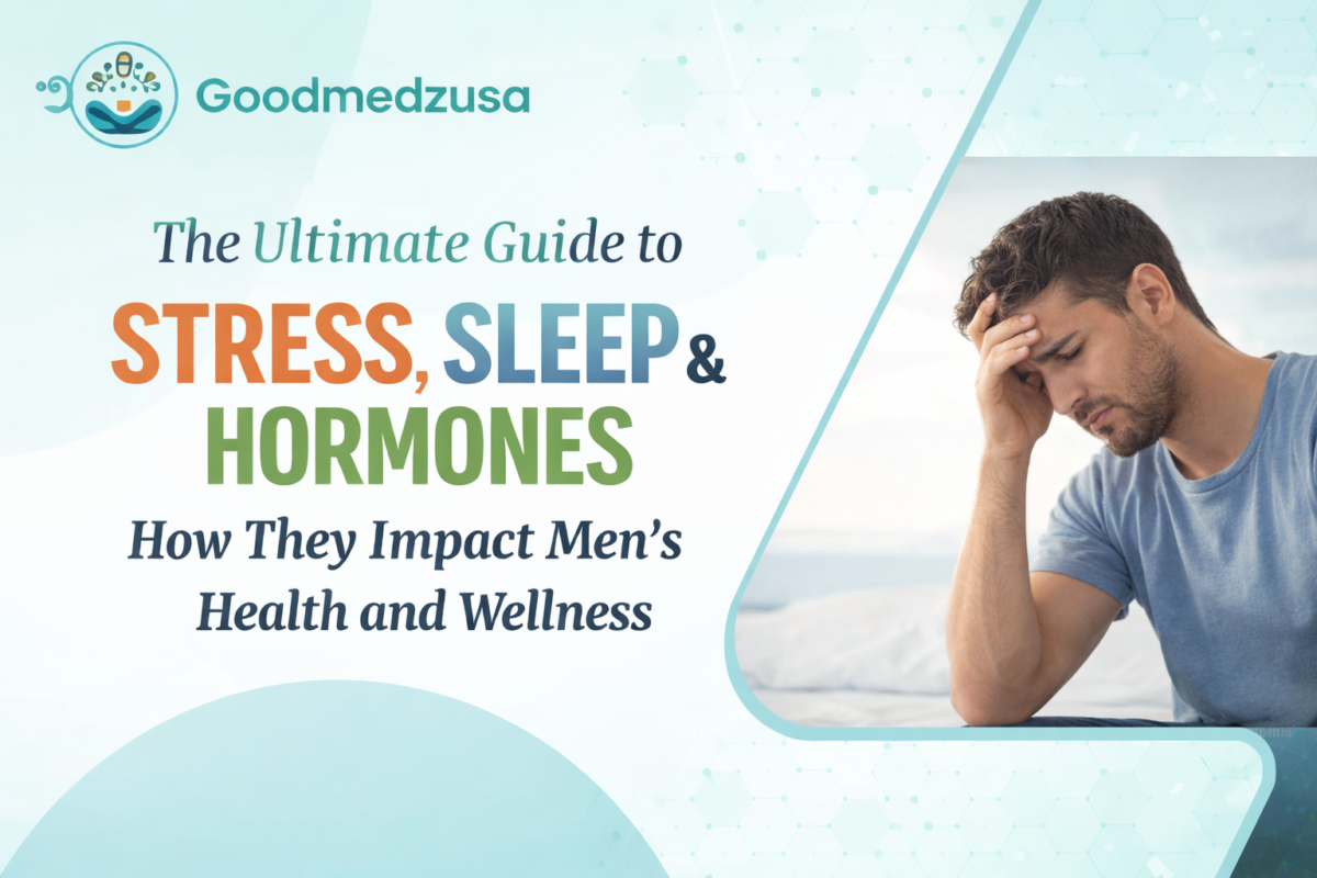 Men’s health guide focusing on stress, sleep, and hormone balance